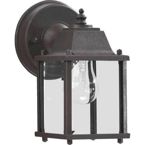 Quorum 1-LT Cast Alum Box Outdoor Lantern - Rust - 780-5