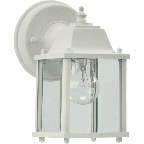 Quorum 1-LT Cast Alum Box Outdoor Lantern - White - 780-6