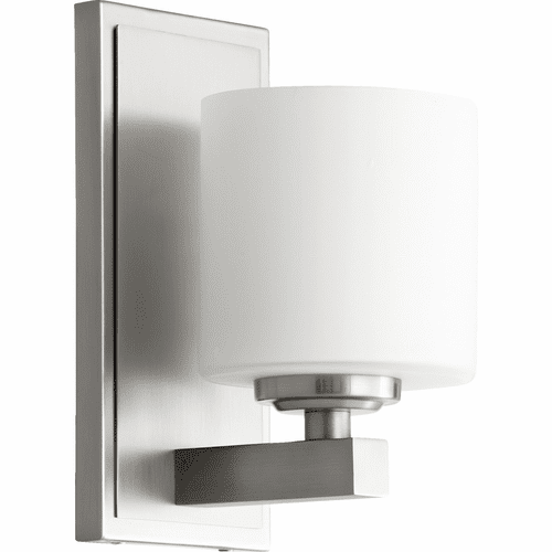 Quorum 1-LT Cylinder Wall Mount - Satin Nickel - 5669-1-65