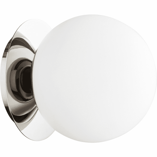 Quorum 1-LT Globe Wall Mount/Clear Glass Mount - Polished Nickel - 339-1-62