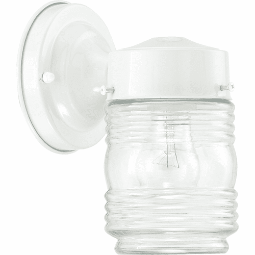 Quorum 1-LT Jelly Jar Wall Mount - White - 5010-6