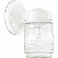 Quorum 1-LT Jelly Jar Wall Mount - White - 5010-6