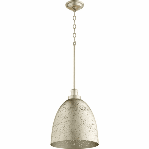 Quorum 1-LT Pendant - Aged Silver Leaf  - 8827-60