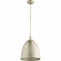 Quorum 1-LT Pendant - Aged Silver Leaf  - 8827-60