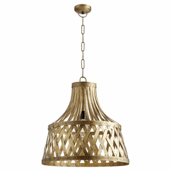 Quorum 1-LT Pendant - Artisan's Brass - 82-75 Quorum 1-LT Pendant - Artisan's Brass - 82-75