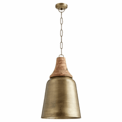 Quorum 1-LT Pendant - Artisan's Brass  - 83-75
