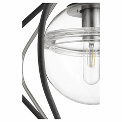 Quorum 1-LT Pendant - Noir w/ Satin Nickel - 6802-6965