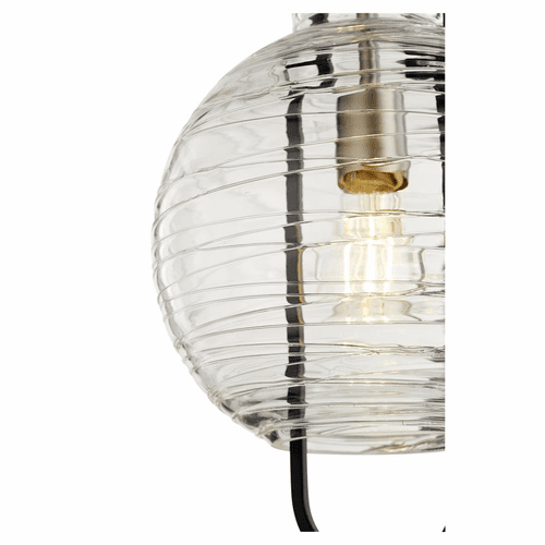 Quorum 1-LT Pendant - Noir w/ Satin Nickel - 89-10-6965