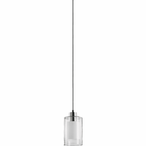 Quorum 1-LT Pendant - Satin Nickel Clear And White - 882-65