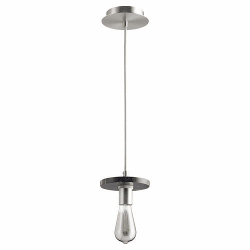 Quorum 1-LT Pendant - Satin Nickel w/Black Marble - 822-1565