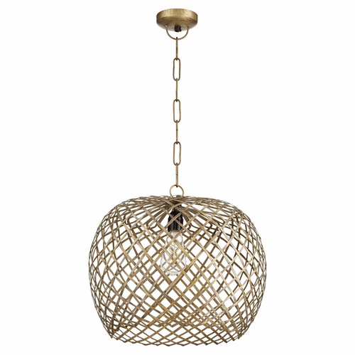 Quorum 1-LT Sphere Pendant - Artisan's Brass  - 81-75