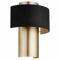 Quorum 1-LT Wall Sconce - Noir w/ Aged Brass - 5611-6980