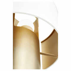Quorum 1-LT Wall Sconce - Studio White w/ Aged Brass - 5611-0880