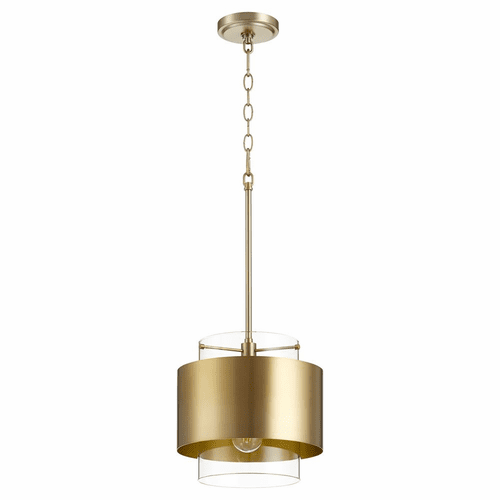 Quorum 10" 1-LT Pendant - Aged Brass  - 8012-80