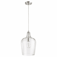 Quorum 10" 1-LT Pendant - Satin Nickel  - 8143-65