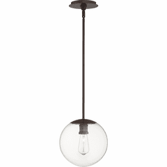 Quorum 10" Clear Globe Pendant - Oiled Bronze - 80-10-86 Quorum 10" Clear Globe Pendant - Oiled Bronze - 80-10-86