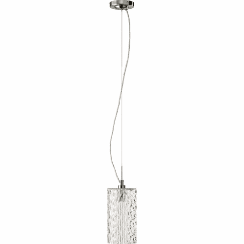 Quorum 10" Clear Ice Pendant - Satin Nickel - 825-65