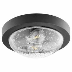 Quorum 11" 2-LT Ceiling Mount - Noir w/Clear/Seeded - 3502-11-69 Quorum 11" 2-LT Ceiling Mount - Noir w/Clear/Seeded - 3502-11-69