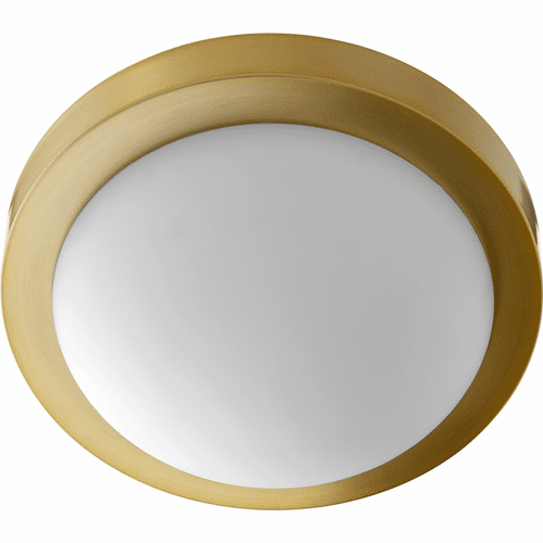 Quorum 11" Contempo Flushmount - Aged Brass - 3505-11-80