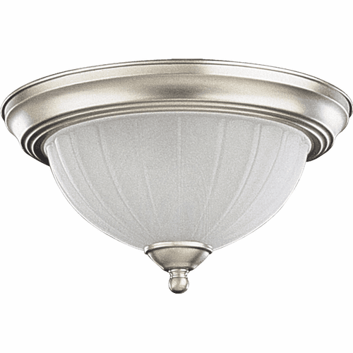 Quorum 11" Frost Melon Flushmount - Satin Nickel - 3074-11-65