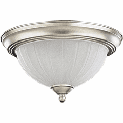 Quorum 11" Frost Melon Flushmount - Satin Nickel - 3074-11-65