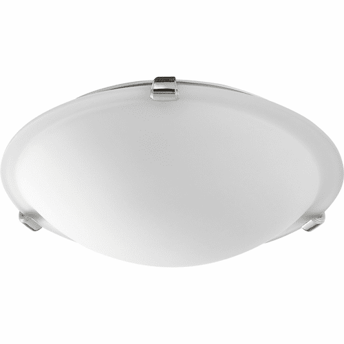 Quorum 12" Satin Flushmount - Polished Nickel W/ Satin Opal - 3000-12162