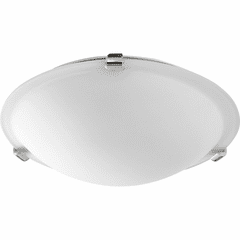 Quorum 12" Satin Flushmount - Polished Nickel W/ Satin Opal - 3000-12162