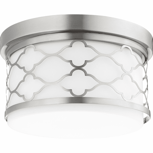 Quorum 12" Trellis Flushmount - Satin Nickel - 343-12-65
