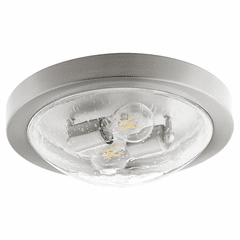 Quorum 13" 2-LT Ceiling Mount - Satin Nickel w/ Clear/Seeded - 3502-13-65 Quorum 13" 2-LT Ceiling Mount - Satin Nickel w/ Clear/Seeded - 3502-13-65