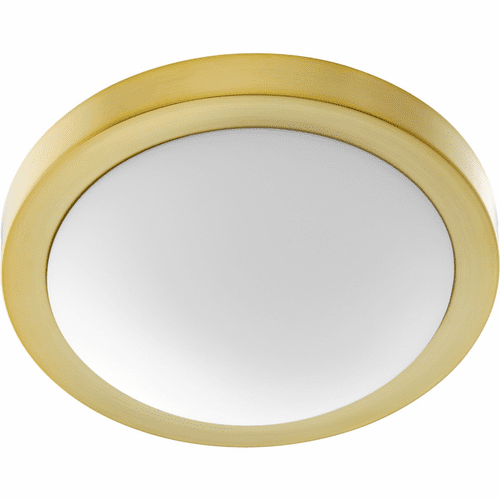 Quorum 13" Contempo Flushmount - Aged Brass - 3505-13-80