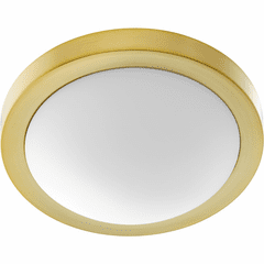 Quorum 13" Contempo Flushmount - Aged Brass - 3505-13-80