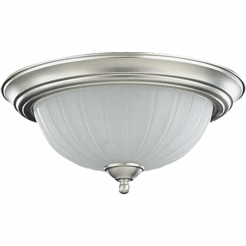 Quorum 13" Frost Melon Flushmount - Satin Nickel - 3074-13-65
