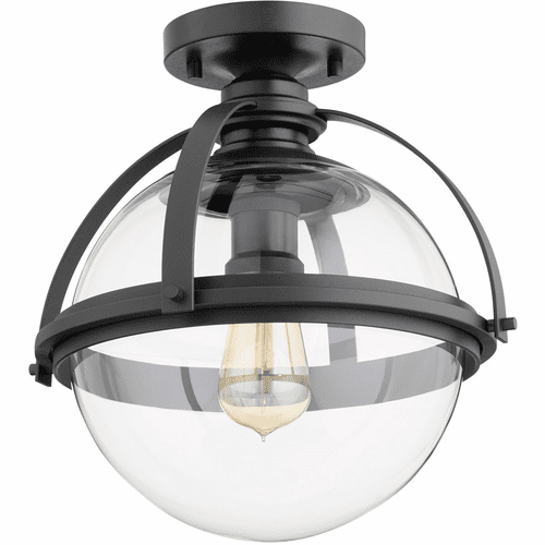Quorum 13" Meridian Flushmount - Noir - 38-13-69