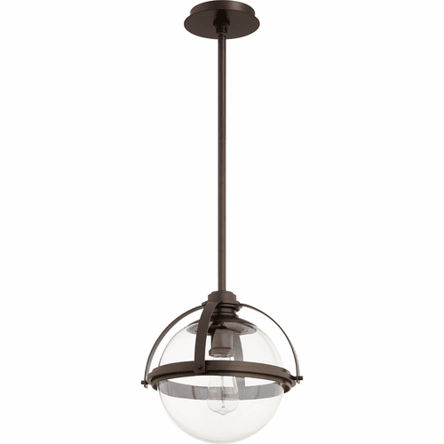 Quorum 13" Meridian Globe Pendant - Oiled Bronze - 88-13-86