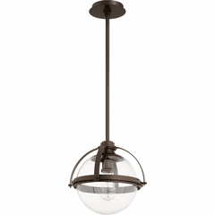 Quorum 13" Meridian Globe Pendant - Oiled Bronze - 88-13-86