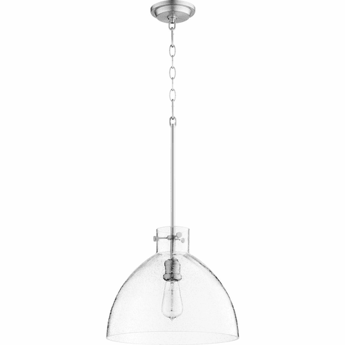 Quorum 14" Dome Pendant - Satin Nickel - 8832-65