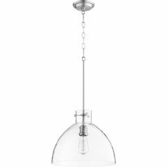 Quorum 14" Dome Pendant - Satin Nickel - 8832-65