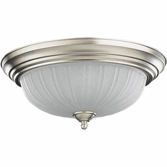 Quorum 15" Frost Melon Flushmount - Satin Nickel - 3074-15-65