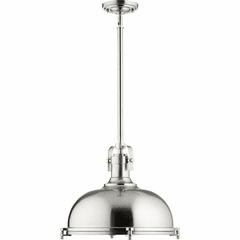 Quorum 16.5" Hinge Pendant - Satin Nickel - 804-17-65 Quorum 16.5" Hinge Pendant - Satin Nickel - 804-17-65