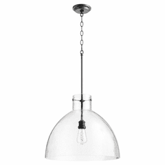 Quorum 18" 1-LT Dome Pendant - Noir  - 8932-69