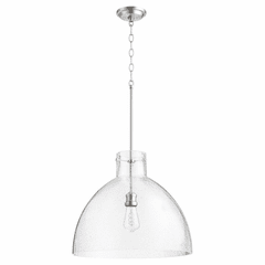 Quorum 18" 1-LT Dome Pendant - Satin Nickel  - 8932-65