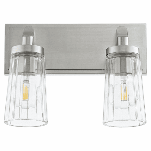 Quorum 2-LT Bath Vanity Light - Satin Nickel  - 5201-2-65