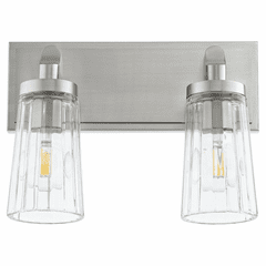 Quorum 2-LT Bath Vanity Light - Satin Nickel  - 5201-2-65