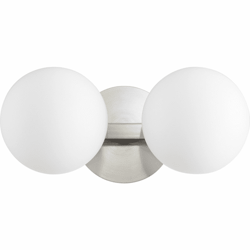 Quorum 2-LT Globe Vanity - Satin Nickel - 539-2-65