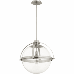 Quorum 20" Meridian Globe Pendant - Satin Nickel - 88-20-65