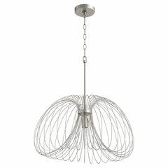 Quorum 24" 1-LT Loopy Loop Pendant - Brushed Silver  - 806-24-63