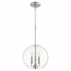 Quorum 3-LT Globe Pendant - Satin Nickel  - 873-3-65