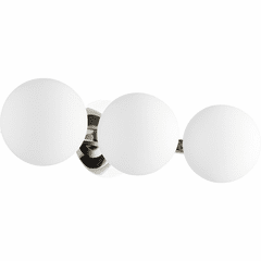 Quorum 3-LT Globe Vanity - Polished Nickel - 539-3-62 Quorum 3-LT Globe Vanity - Polished Nickel - 539-3-62