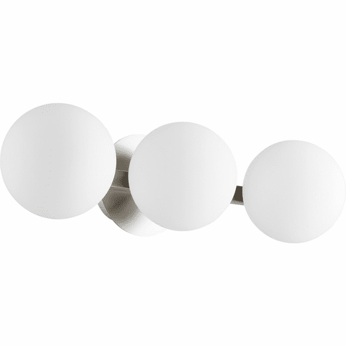 Quorum 3-LT Globe Vanity - Satin Nickel - 539-3-65