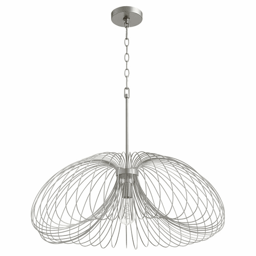 Quorum 30" 1-LT Loopy Loop Pendant - Brushed Silver  - 806-30-63